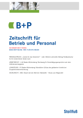 Abbildung: Zeitschrift für Betrieb und Personal (B+P)
