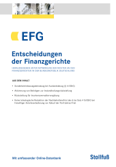 Abbildung: Entscheidungen der Finanzgerichte (EFG)