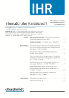 Internationales Handelsrecht (IHR)