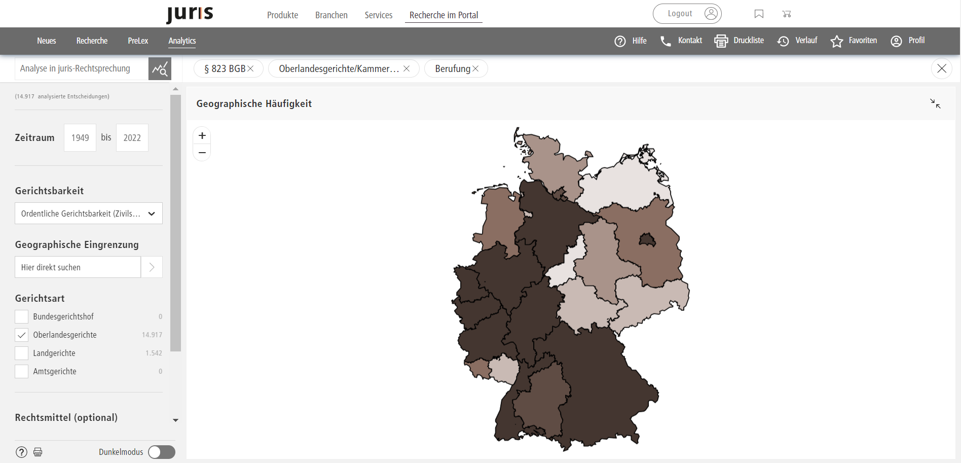 Geographische Häufigkeit